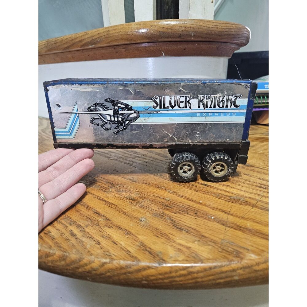 VINTAGE NYLINT SILVER KNIGHT  METAL SEMI TRAILER Only *read*